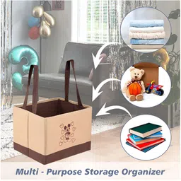 Kuber Industries Beige & Brown 3 Pieces Regular Multi-Utility Organisers image 3