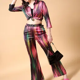 Freehand by The Indian Garage Co Printed Collar Shirt With Trousers Co-Ords-picture-52