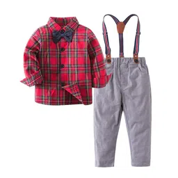StyleCast Boys Red Checked Shirt with Trousers-picture-20