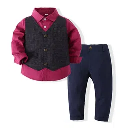 StyleCast x Revolte Boys Checked Cotton Three-Piece Party Suits-image-67