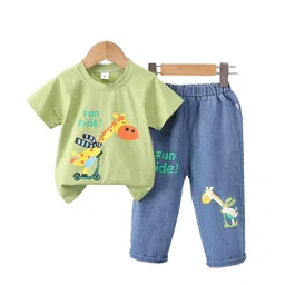 StyleCast x Revolte Boys Printed Round Neck T-shirt With Trousers-picture-24