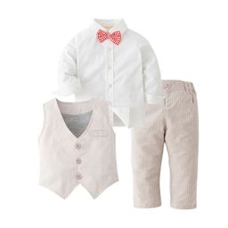 StyleCast Boys WhiteStriped 3 Piece Suit-image-5