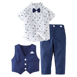 StyleCast Boys Navy Blue Conversational Printed Shirt With Trousers-picture-44