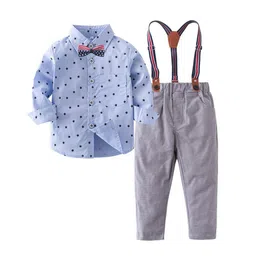 StyleCast Boys Blue Conversational Printed Shirt with Trousers-picture-3