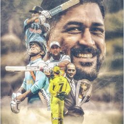 Rc Decor MS Dhoni Cricket Wall Poster For Living Room,Kids Room, Bedroom,Office (Size - 30 cm X 45 cm) 3D Poster-image-12