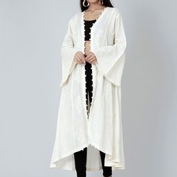 First Resort by Ramola Bachchan Embroidered Bell Sleeve Shrug-40