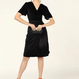 DODO & MOA Wrap Velvet Dress-picture-35