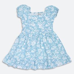 Cantabil Blue Floral Dress-image-27