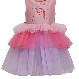 A Little Fable Girls Pink Embellished Dress-picture-57