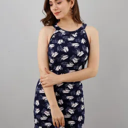 PRETTY LOVING THING Women Blue Floral Printed Bodycon Dress-image-73