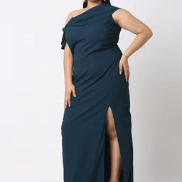 Curves by MISH One Shoulder Layered Georgette Maxi Dress-picture-35