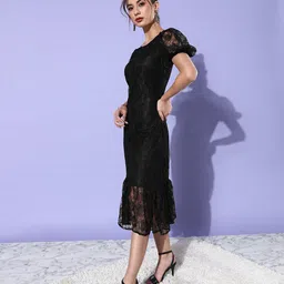 DODO & MOA Net Sheath Midi Dress-image-39
