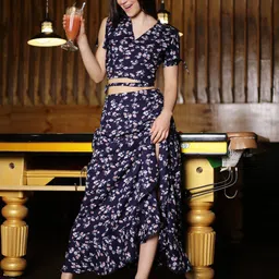 Sera Floral Printed Maxi Top With Skirt-48