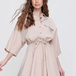 Trend Alacati stili Flared Sleeve Fit & Flare Mini Dress-image-36