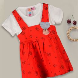 Kids On Board Infant Girls Pinafore Cotton Dress-image-45