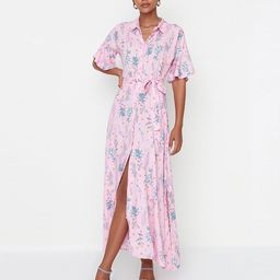 Trendyol Women Pink Floral Polyester Maxi Dress-picture-47
