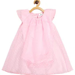 Creative Kids Self Design Layered Cap Sleeves A-Line Dress-21