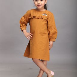 Biglilpeople Puff Sleeve Sheath Dress-image-73