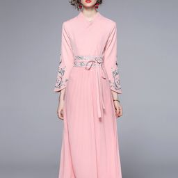 JC Collection Pink Midi Dress-image-45