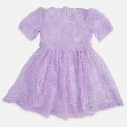 Pantaloons Junior Girls Embellished Sequined Cotton Dress-picture-46