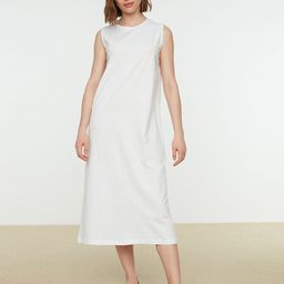Trendyol Women White A-Line Midi Dress-image-21