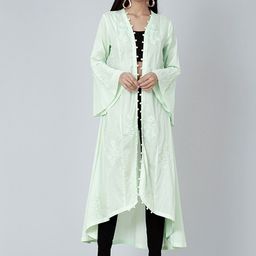 First Resort by Ramola Bachchan Embroidered High-Low Cotton Longline Shrug-54