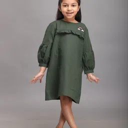 Biglilpeople Girls Puff Sleeve A-Line Dress-picture-15