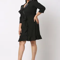 Curves by MISH Georgette A-Line Dress-image-7