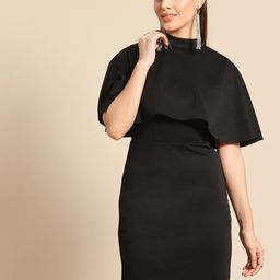 DODO & MOA Women Black Scuba Sheath Dress-image-64
