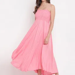 Aawari Women Pink Maxi Dress-25
