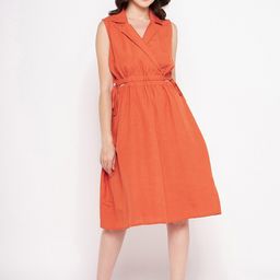 Madame Shirt Collar Cut-Outs Wrap Dress-image-32