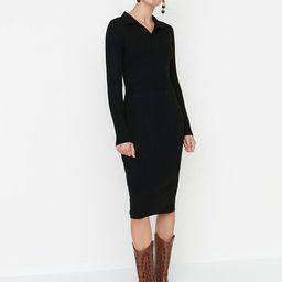 Trendyol Black Solid Jumper Dress-image-70