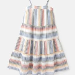 United Colors of Benetton Girls Striped A-Line Cotton Dress-29
