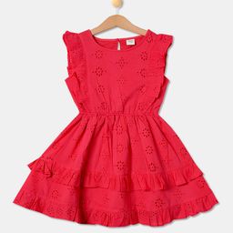 R&B Girls Self Design Cotton Dress-picture-18