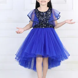Toy Balloon kids Girls High-Low Embellished Net Fit & Flare Dress-image-99