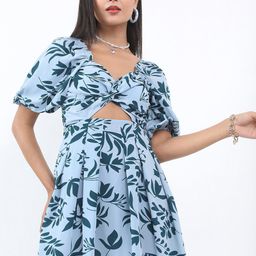 KETCH Sweetheart Neck Floral Printed Dress-image-19