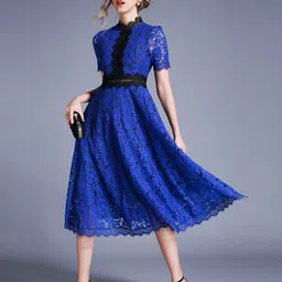 JC Collection Blue Midi Dress-24