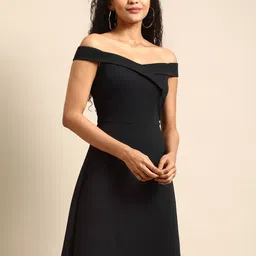 DODO & MOA Off-Shoulder Fit And Flare Dress-21