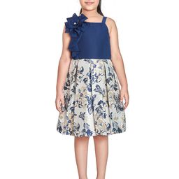 Peppermint Girls Shoulder Straps Floral Printed Fit & Flare Dress-picture-15