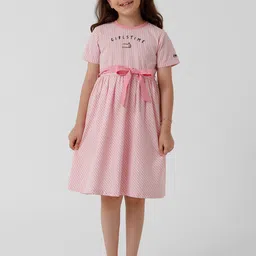 KATE & OSCAR Girls Checked Fit & Flare Dress With Belt-image-99