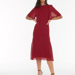 Trendyol Flared Sleeves Fit And Flare Midi Dress-picture-25