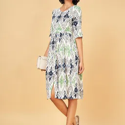 YU by Pantaloons Ethnic Motifs Printed Fit & Flare Dress-image-96