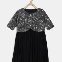 Bella Moda Black Satin Dress-image-17