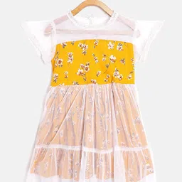 Bella Moda Yellow Floral Dress-image-9