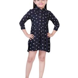 Hunny Bunny Girls Polka Dots Printed Shirt Dress-image-33