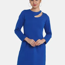 Zink London Blue Sheath Dress-image-83