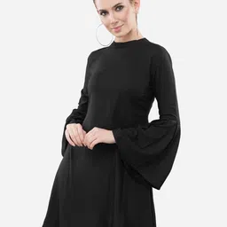 V&M Black Crepe A-Line Dress-46