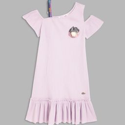 ELLE Purple A-Line Dress-46