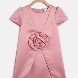 MINI KLUB Girls Round Neck A-Line Dress-image-45