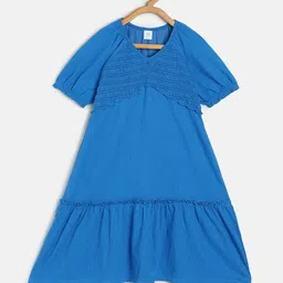 MINI KLUB Puff Sleeves A-Line Dress-picture-26